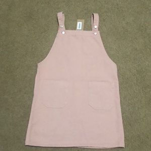 Blush 100% cotton overall dress.